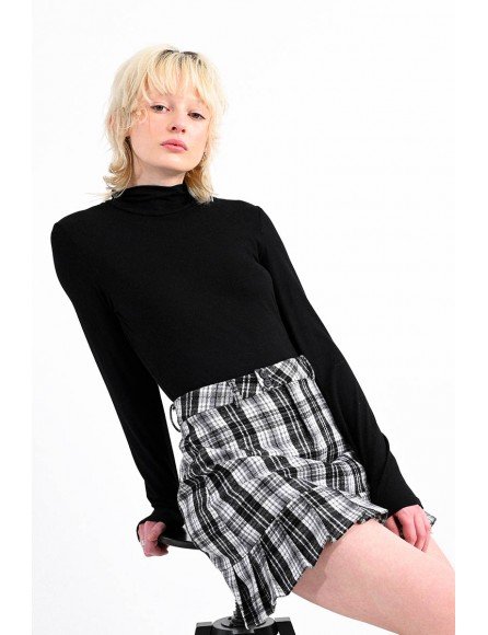 Short plaid outlet skirt 9mm