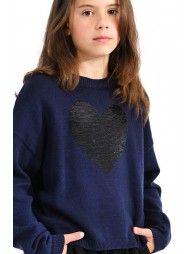 Pull chat et sequins fille (3-8A) - DistriCenter