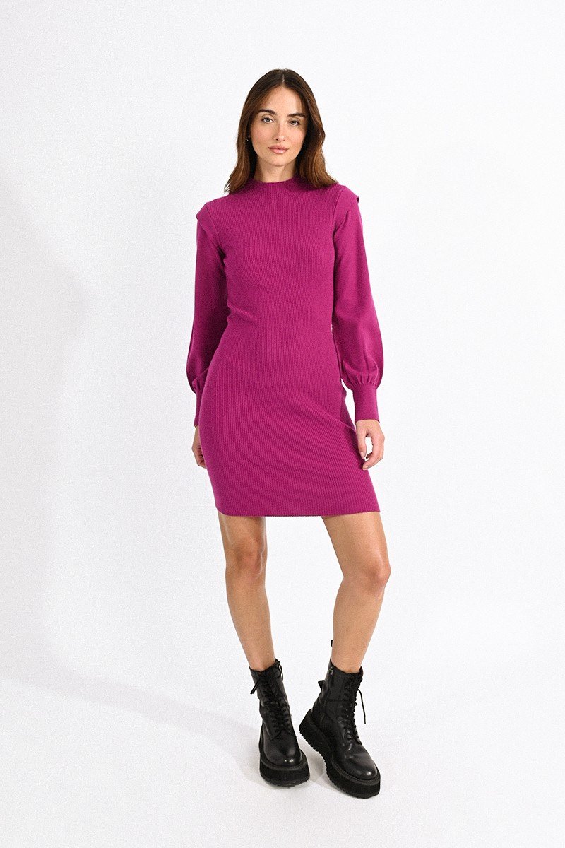 puff sleeve jumper dress