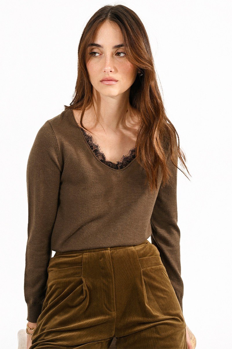 Thin v neck on sale sweater