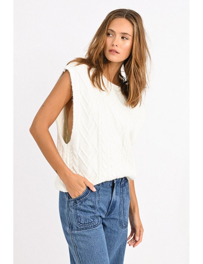 Sleeveless long online jumper