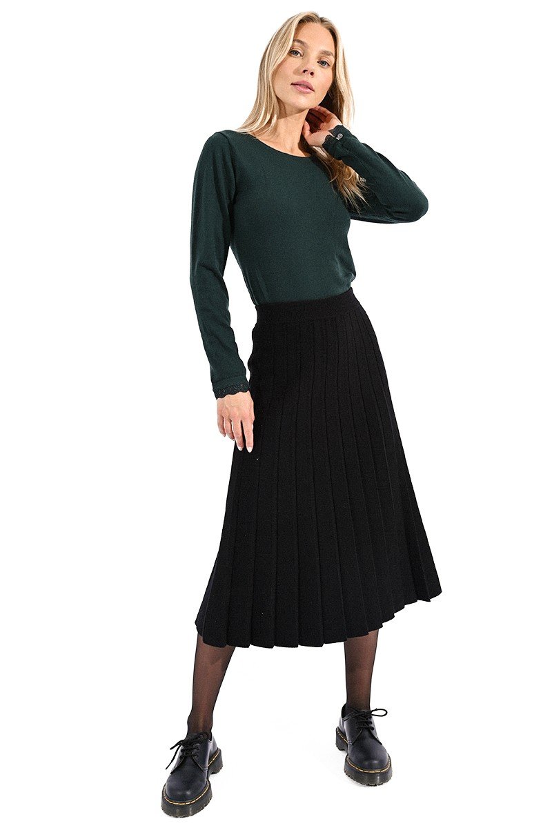 Pleated on sale skirt long