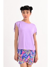 Tee with shoulder ties