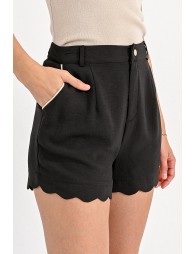 Short à taille haute et bas festonné