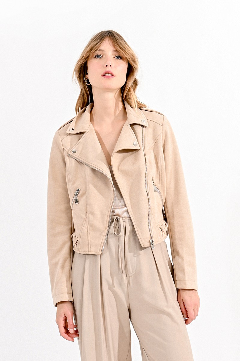 Cropped 2024 suede jacket