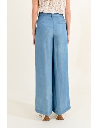 Wide-leg Lyocell pants