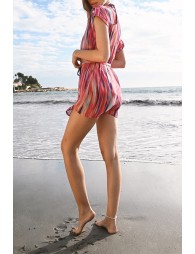 Tunic swim graphic print