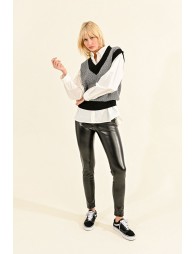 Legging en simili cuir