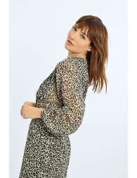 Robe courte imprimé animalier