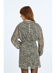 Robe courte imprimé animalier