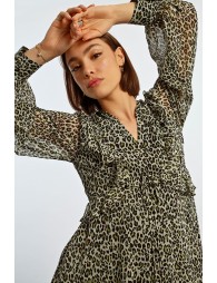 Robe courte imprimé animalier