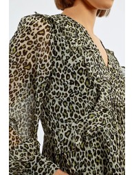 Robe courte imprimé animalier