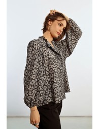 Chemise croisée à imprimé