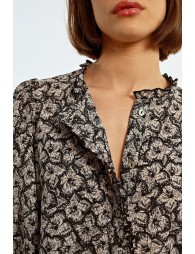 Chemise croisée à imprimé