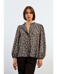 Chemise croisée à imprimé