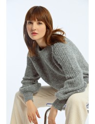 Pull en maille douce, emmanchure raglan