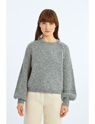 Pull en maille douce, emmanchure raglan