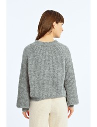 Pull en maille douce, emmanchure raglan