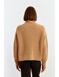 Pull en maille avec col montant