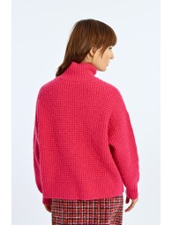 Pull en maille avec col montant