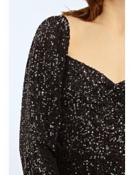 Robe courte à sequins