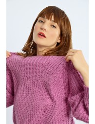 Pull en maille torsadée