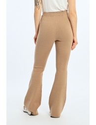 Pantalon flare en maille