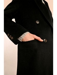 Manteau mi-long en laine mélangée