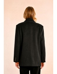 Manteau mi-long en laine mélangée