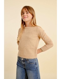 Pull en lainage avec fils irisés