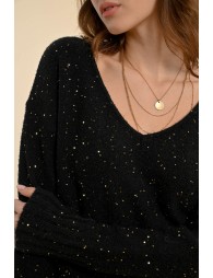 Pull maille et sequins