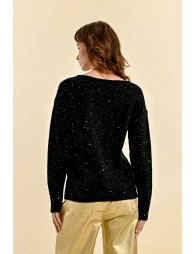 Pull maille et sequins