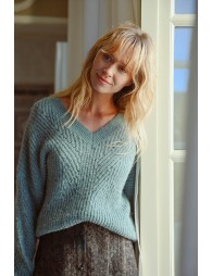 Pull en maille à col V