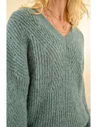 Pull en maille à col V