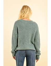 Pull en maille à col V