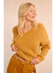 Pull en maille à col V