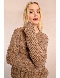 Pull en grosse maille avec sequins