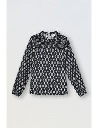 Blouse imprimée à smocke