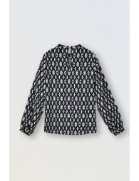 Blouse imprimée à smocke