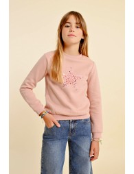 Sweat avec motif étoile en sequins