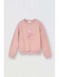 Sweat avec motif étoile en sequins