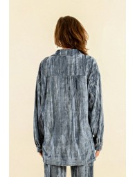 Crushed velvet shirt