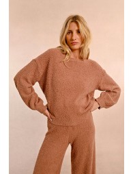 Soft plush knit sweater