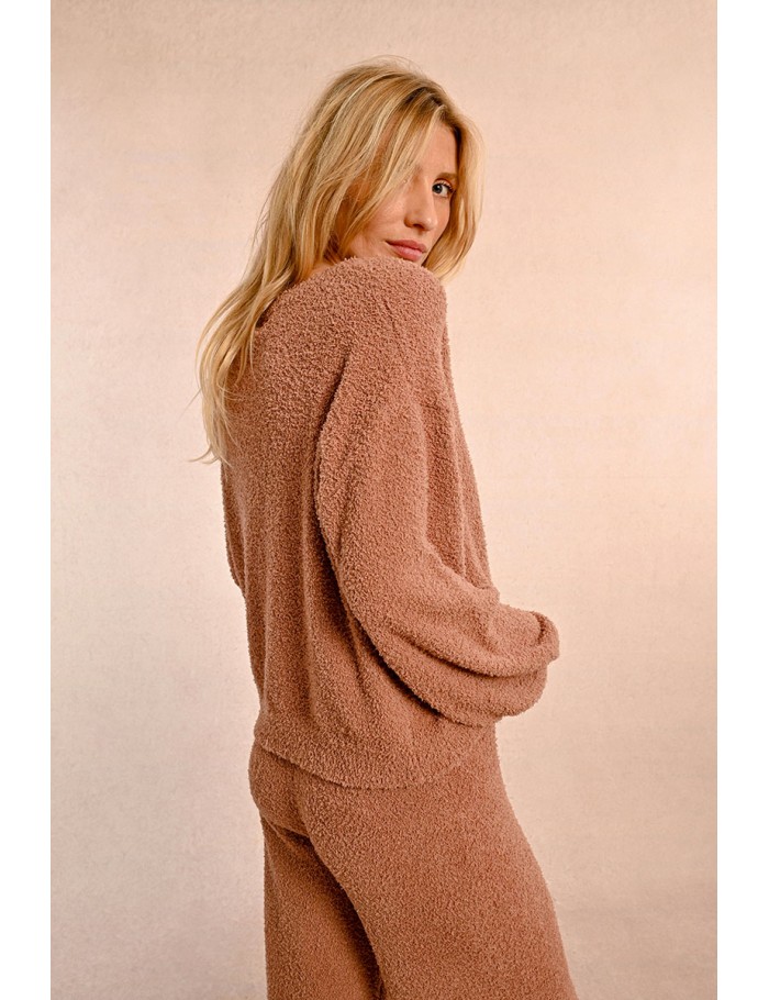 Soft plush knit sweater