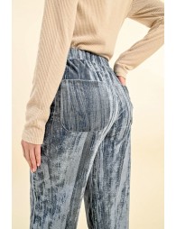 Crushed velvet pants