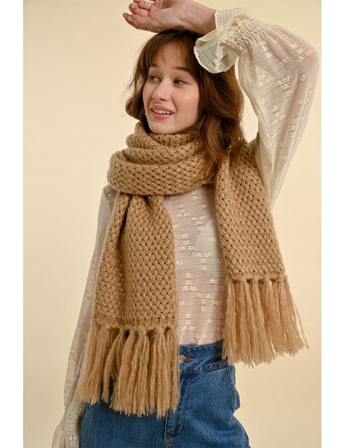 Fringed scarf