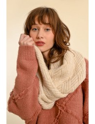 Cable knit scarf