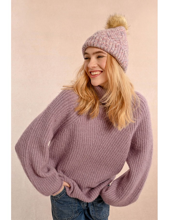 Cable knit hat