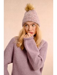 Cable knit hat