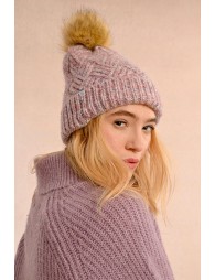 Cable knit hat